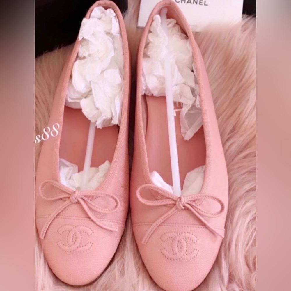 SOLD-Chanel ballerina flats pink